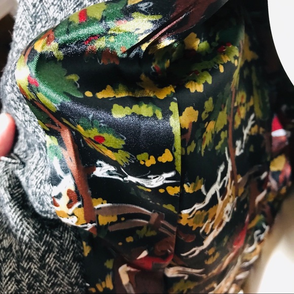 CAbi Gray Fox Hunt Tweed Herringbone Blazer EUC - Picture 6 of 8